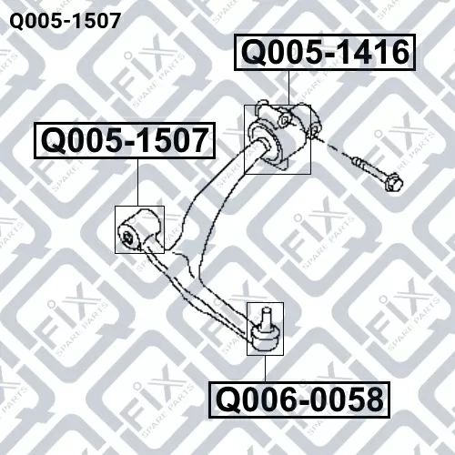 Сайлентблок переднего рычага (передний) Q005-1507 Q-FIX