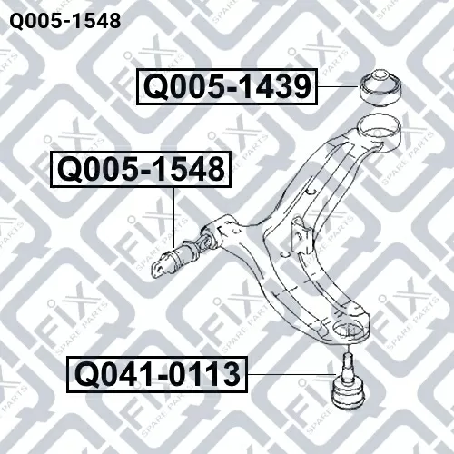 Сайлентблок передний переднего рычага Q005-1548 q-fix - фото №2