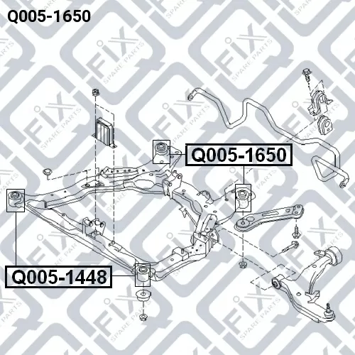 Сайлентблок подрамника задний Q005-1650 Q-FIX