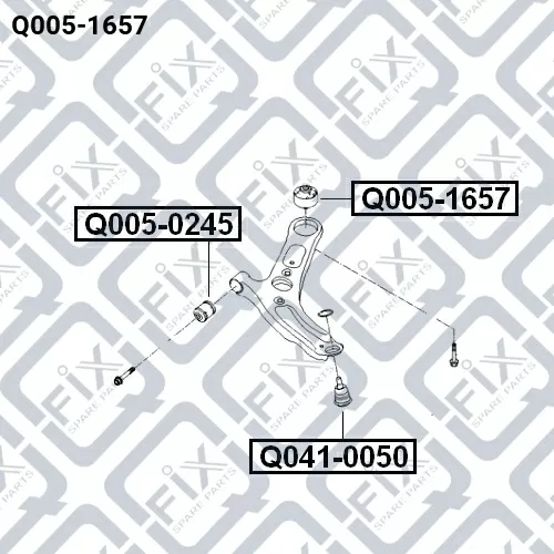 Сайлентблок передний переднего рычага Q005-1657 q-fix - фото №2