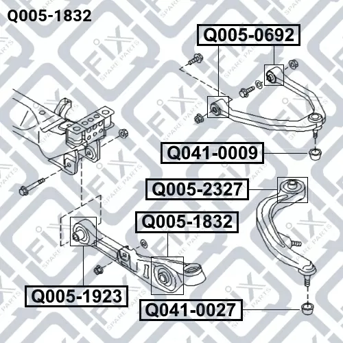 Сайлентблок нижнего переднего рычага Q005-1832 q-fix - фото №1