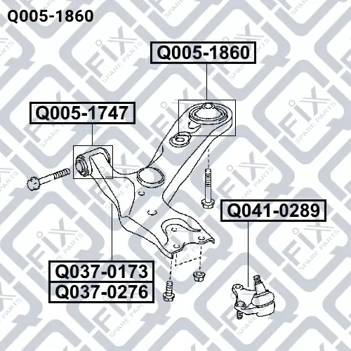 Сайлентблок задний переднего рычага Q005-1860 Q-FIX