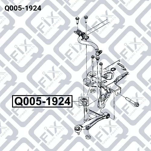 Сайлентблок переднего рычага (задний) Q005-1924 Q-FIX