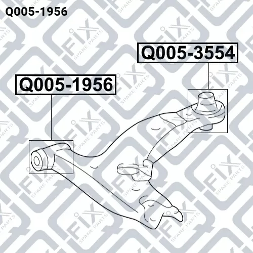 Сайлентблок передний переднего рычага Q005-1956 q-fix - фото №1