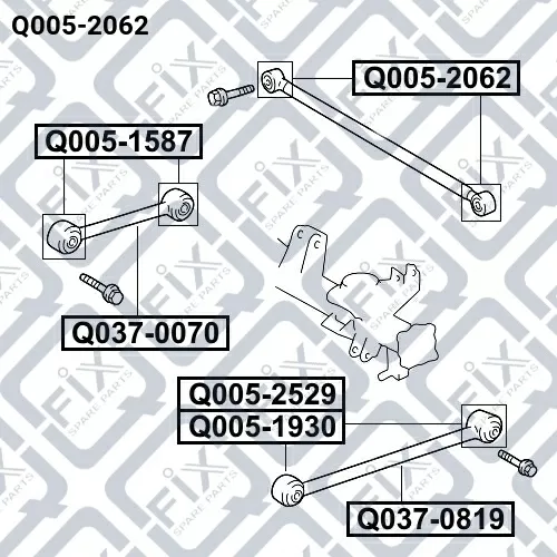 Сайлентблок заднего поперечного рычага Q005-2062 Q-FIX