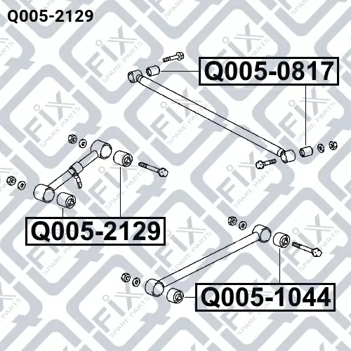 Сайлентблок заднего верхнего продольного рычага Q005-2129 Q-FIX