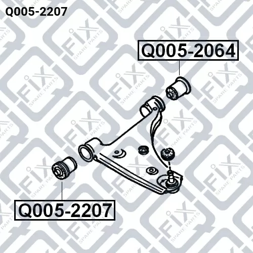 Сайлентблок переднего рычага (передний) Q005-2207 Q-FIX