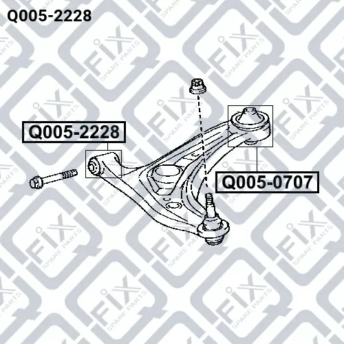 Сайлентблок переднего рычага (передний) Q005-2228 Q-FIX