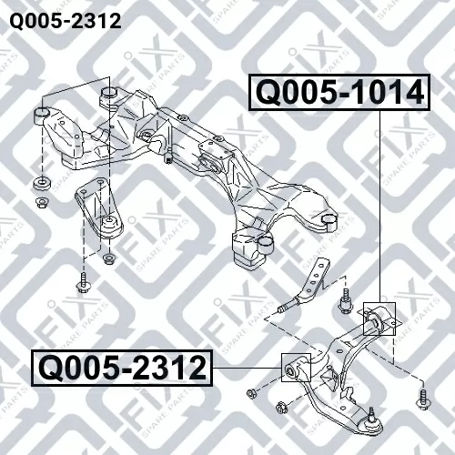 Сайлентблок передний переднего рычага Q005-2312 q-fix - фото №1