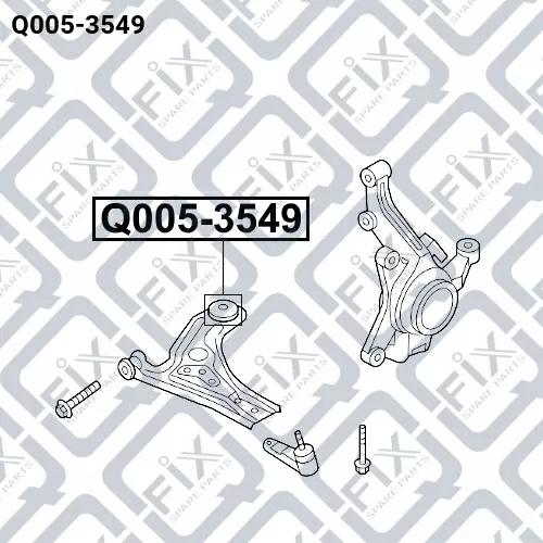 Сайлентблок нижнего рычага (задний) Q005-3549 Q-FIX