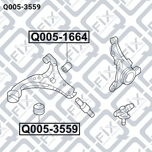 Сайлентблок переднего рычага (задний) Q005-3559 Q-FIX