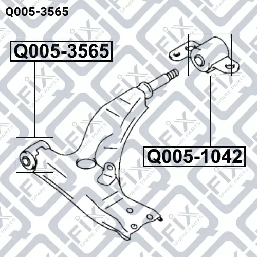 Сайлентблок передний переднего рычага Q005-3565 q-fix - фото №1