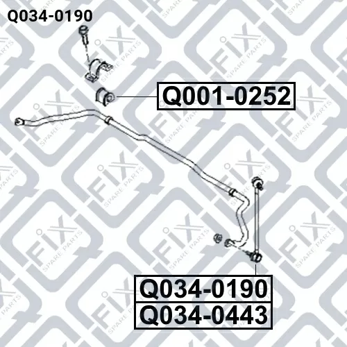 Тяга стабилизатора передняя (левая) Q034-0190 Q-FIX