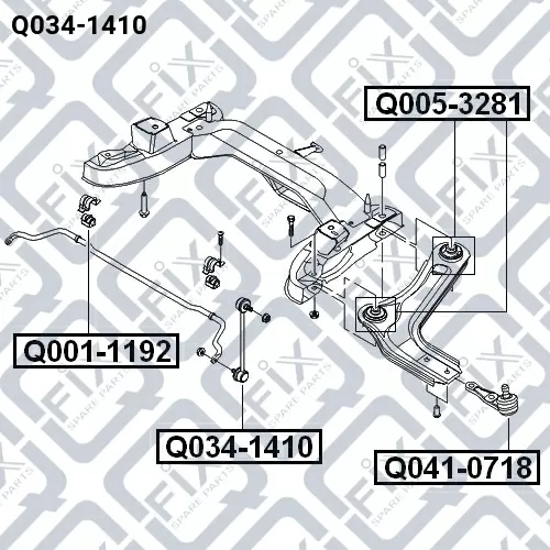 Тяга стабилизатора передняя Q034-1410 Q-FIX