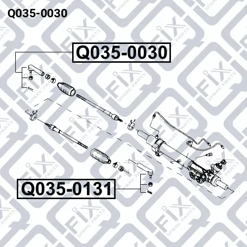 Наконечник рулевой тяги (правый) Q035-0030 Q-FIX