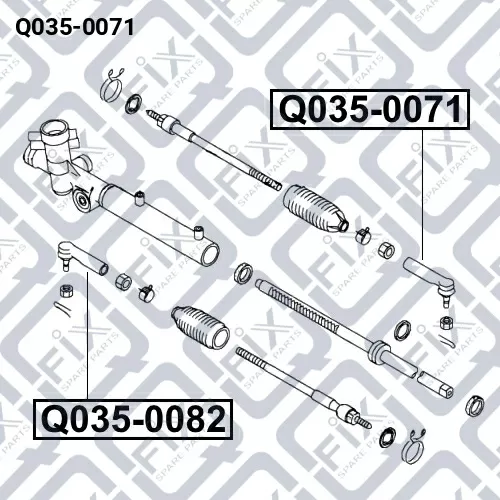 Наконечник рулевой тяги (левый) Q035-0071 Q-FIX