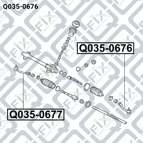 Наконечник рулевой тяги (левый) Q035-0676 Q-FIX