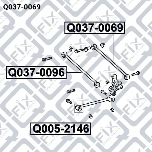Тяга задняя поперечная Q037-0069 Q-FIX