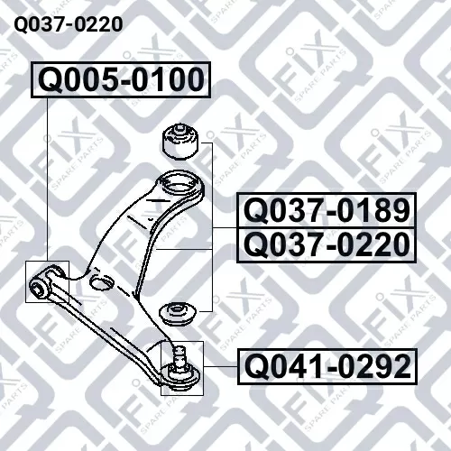 Рычаг передней подвески левый Q037-0220 Q-FIX