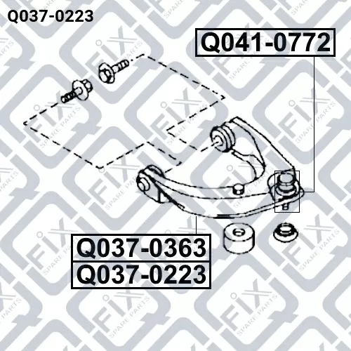 Рычаг передней подвески верхний левый Q037-0223 Q-FIX
