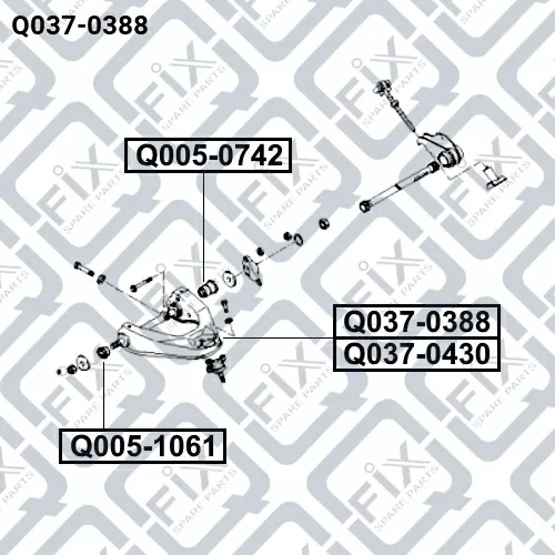 Рычаг передней подвески верхний (левый) Q037-0388 Q-FIX