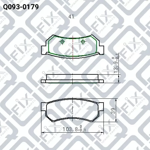 Колодки тормозные дисковые задние Q093-0179 Q-FIX