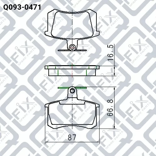 Колодки тормозные дисковые (задние) Q093-0471 Q-FIX