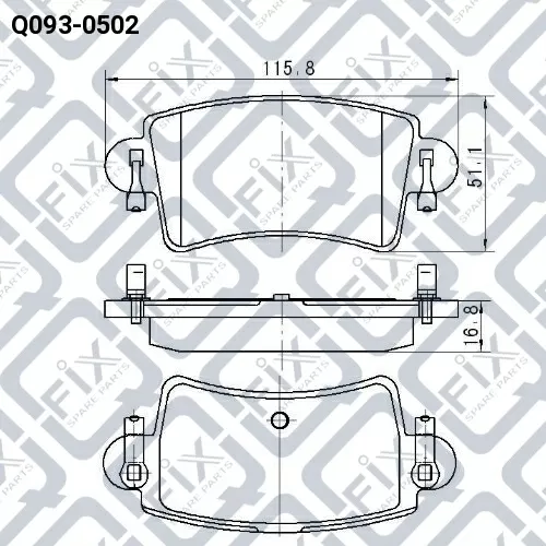Колодки тормозные дисковые (задние) Q093-0502 Q-FIX