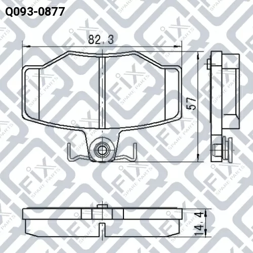 Колодки тормозные дисковые (задние) Q093-0877 Q-FIX