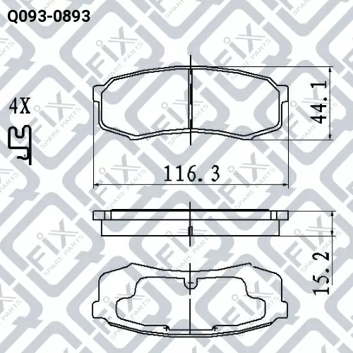 Колодки тормозные дисковые (задние) Q093-0893 Q-FIX