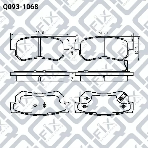 Колодки тормозные дисковые задние Q093-1068 Q-FIX