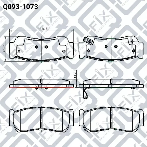 Колодки тормозные дисковые (задние) Q093-1073 Q-FIX
