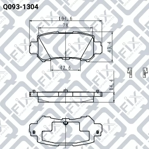 Колодки тормозные дисковые (задние) Q093-1304 Q-FIX