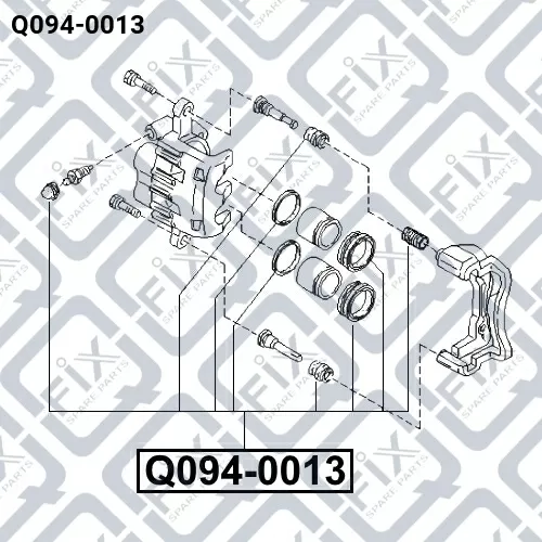 Ремкомплект суппорта тормозного переднего Q094-0013 q-fix - фото №1