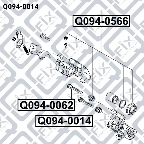 Направляющая заднего тормозного суппорта Q094-0014 Q-FIX