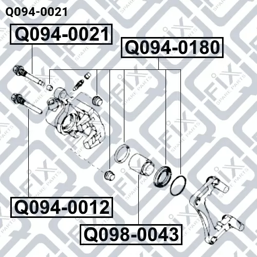 Направляющая заднего тормозного суппорта Q094-0021 Q-FIX