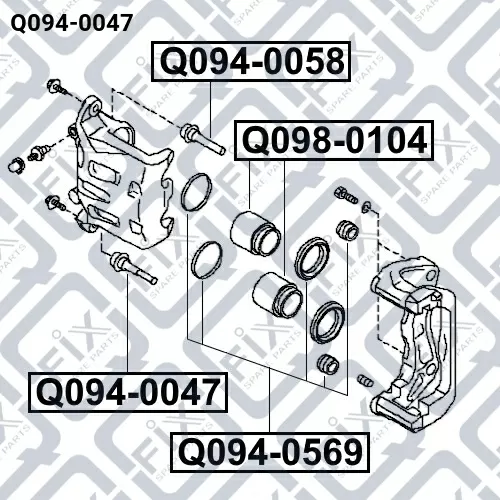 Направляющая переднего тормозного суппорта Q094-0047 Q-FIX