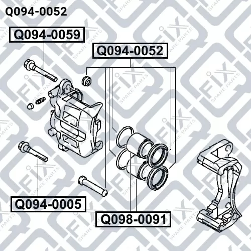 Ремкомплект переднего тормозного суппорта Q094-0052 Q-FIX