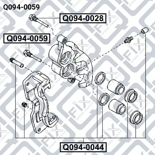 Направляющая суппорта тормозного переднего Q094-0059 q-fix - фото №1