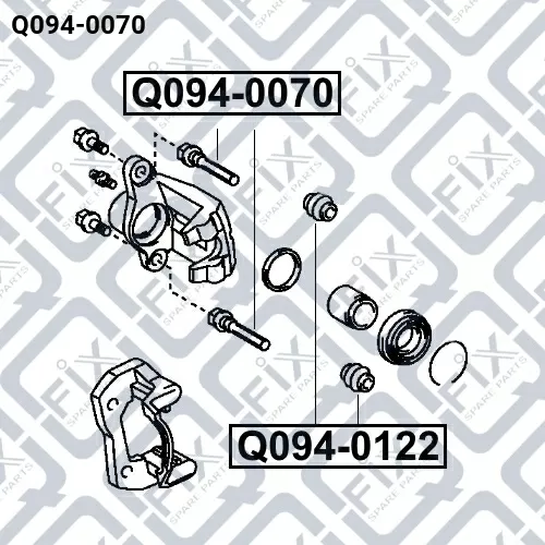Направляющая переднего тормозного суппорта Q094-0070 Q-FIX