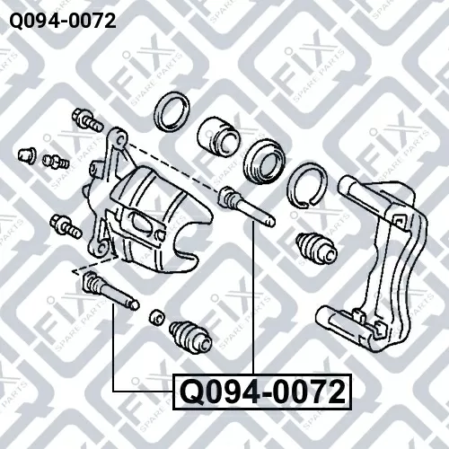 Направляющая суппорта тормозного переднего Q094-0072 q-fix - фото №1