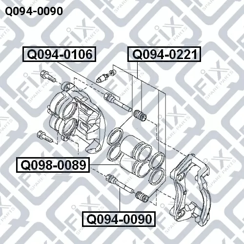 Направляющая переднего тормозного суппорта Q094-0090 Q-FIX