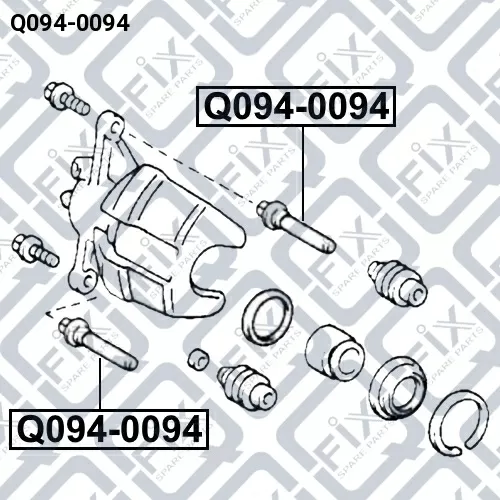 Направляющая суппорта тормозного переднего Q094-0094 q-fix - фото №1