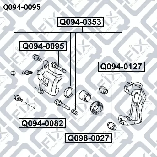 Направляющая переднего тормозного суппорта Q094-0095 Q-FIX