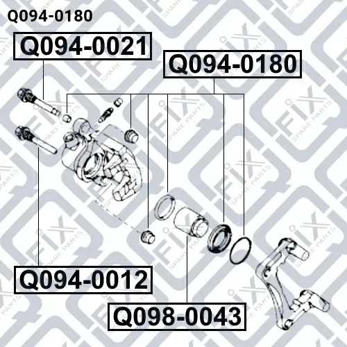 Ремкомплект заднего тормозного суппорта Q094-0180 Q-FIX