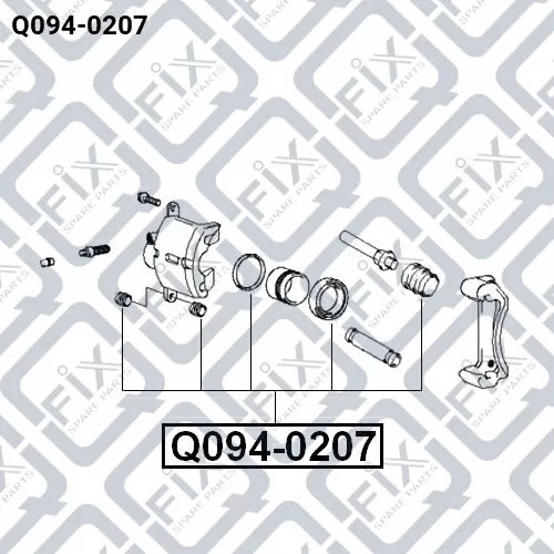 Ремкомплект переднего тормозного суппорта Q094-0207 Q-FIX