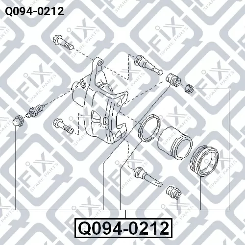 Ремкомплект суппорта тормозного переднего Q094-0212 q-fix - фото №1