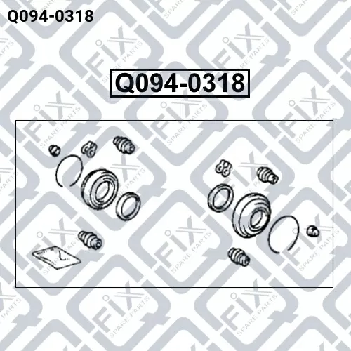 Ремкомплект переднего тормозного суппорта Q094-0318 Q-FIX
