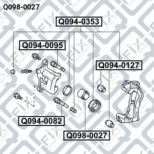 Поршень тормозного суппорта (заднего) Q098-0027 Q-FIX