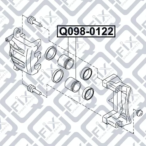 Поршень суппорта тормозного переднего Q098-0122 q-fix - фото №1